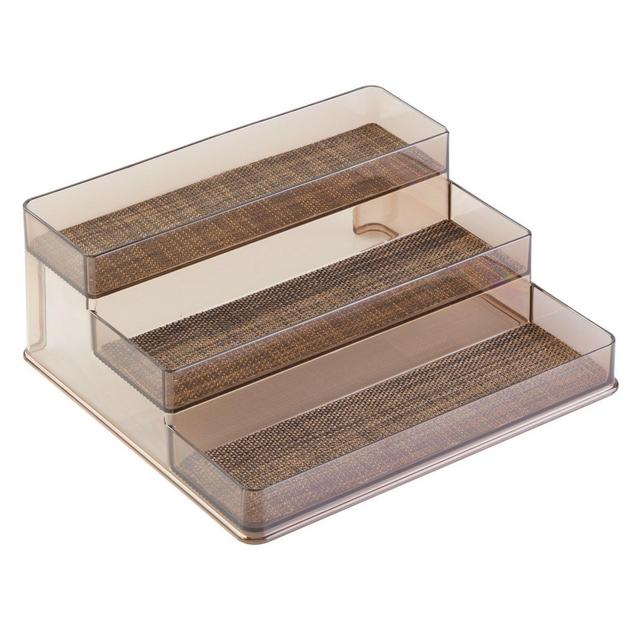 InterDesign Twillo Spice Rack 3-Tier Organizer Large Bronze