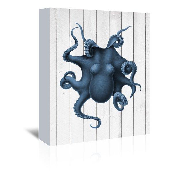 Wood Curiosity Octopus Graphic Art on Wrapped Canvas