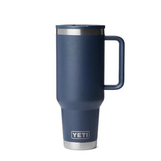 YETI Rambler 40 oz Travel Mug with Flip Straw Lid – Stainless Steel, Vacuum Insulated, Leakproof, Cup Holder Friendly