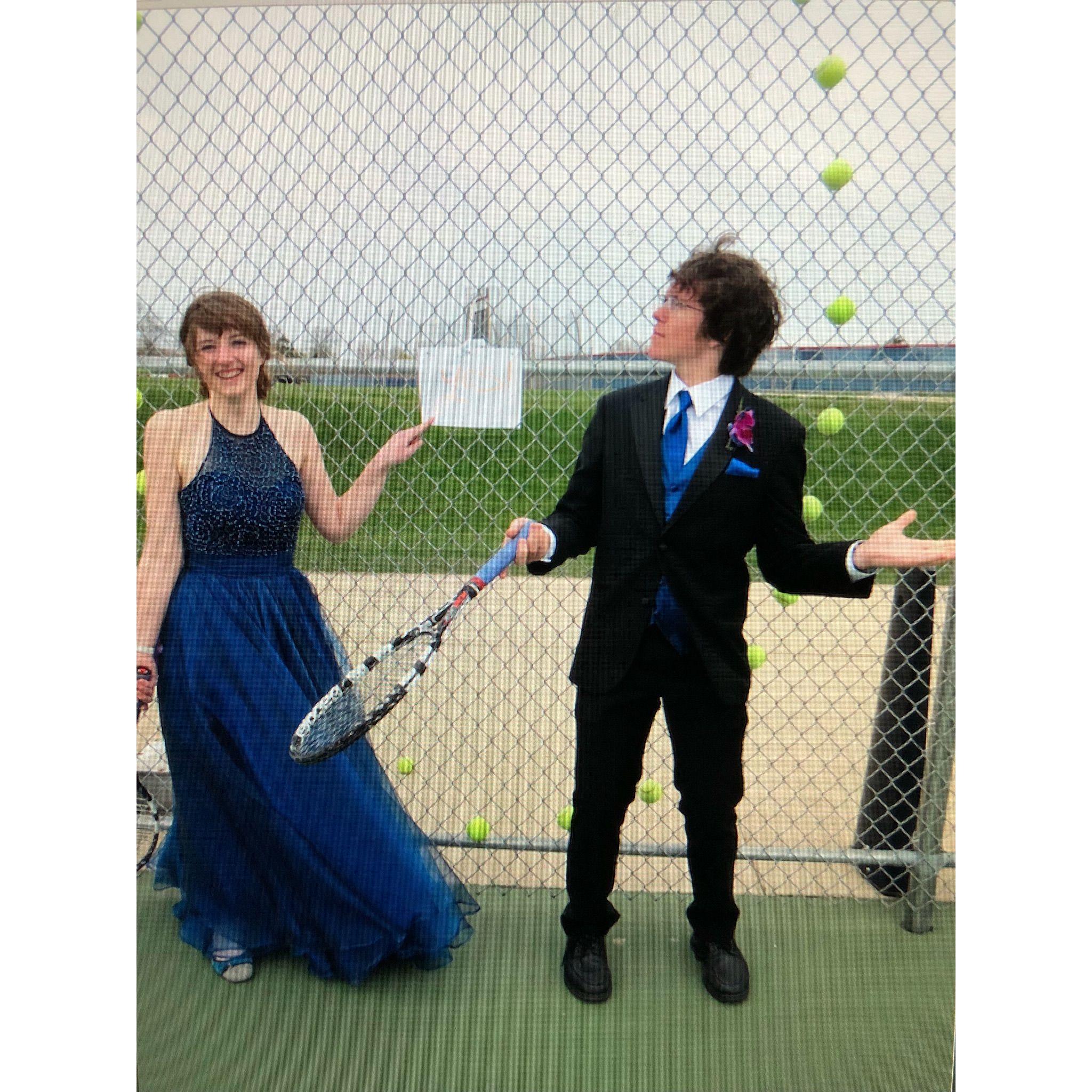Prom photo (we actually had prom at Lambeau Field, full circle! 2016).