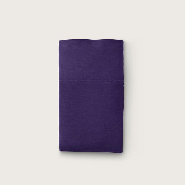 Purple SoftStretch Pillowcase, Travel Size - Moisture-Wicking, Deep Purple
