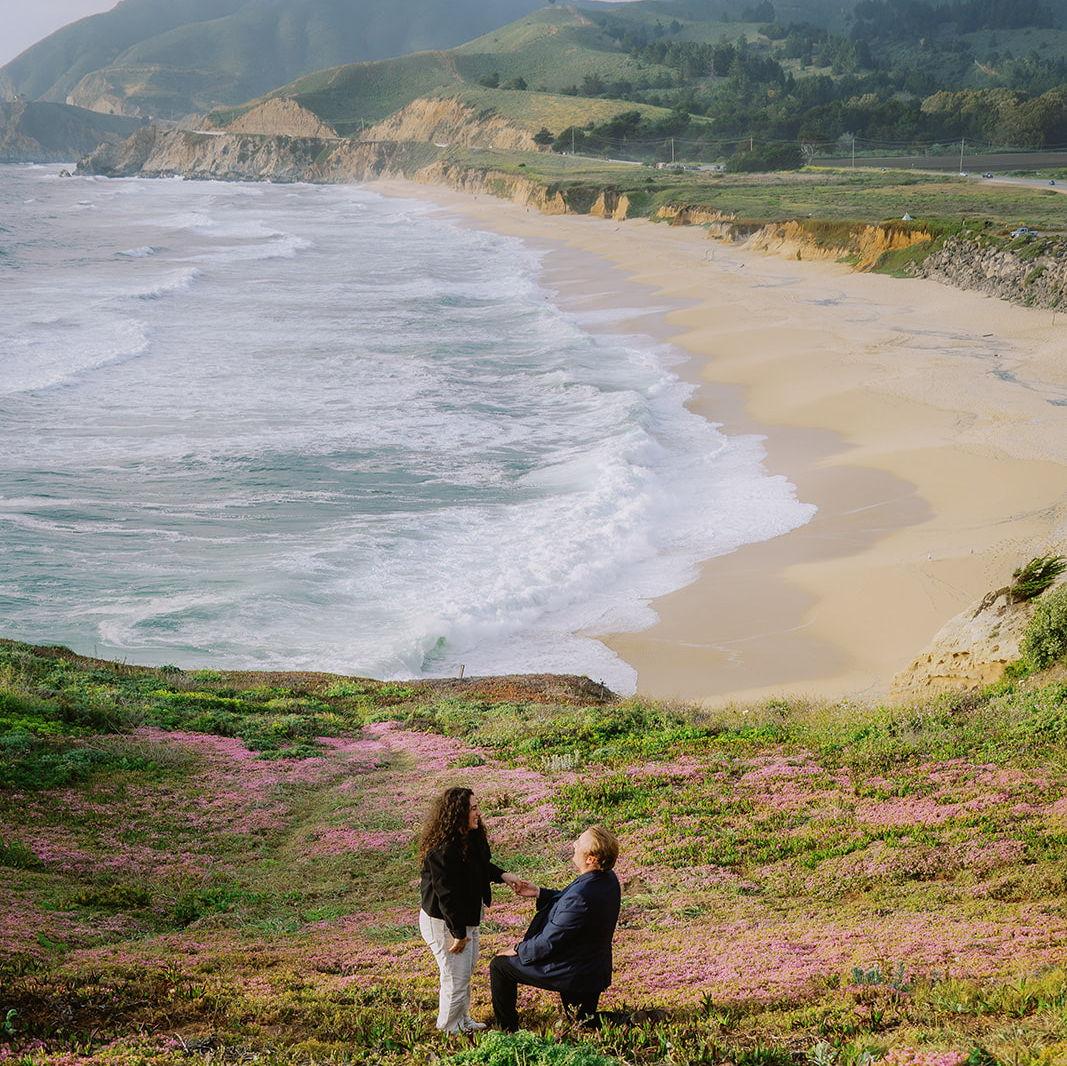 The proposal! Blake proposed to Peyton at Montara State Beach on May 14, 2025.
