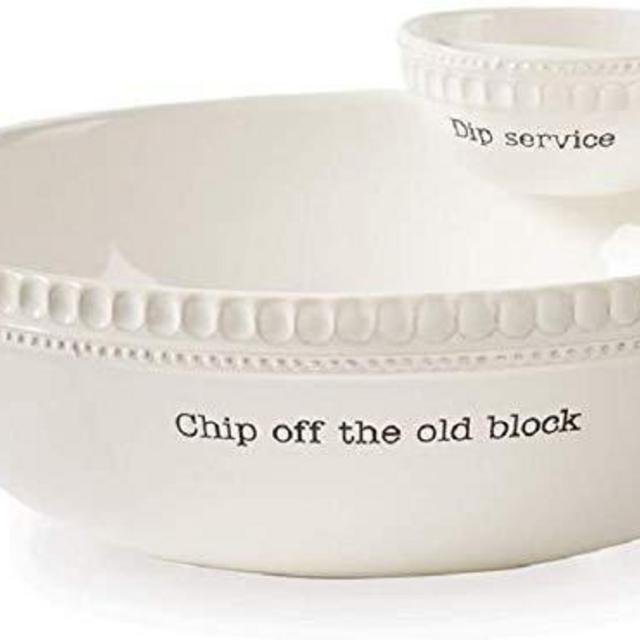 Mud Pie Chip Off the Old Block Stacked Chip and Dip Set