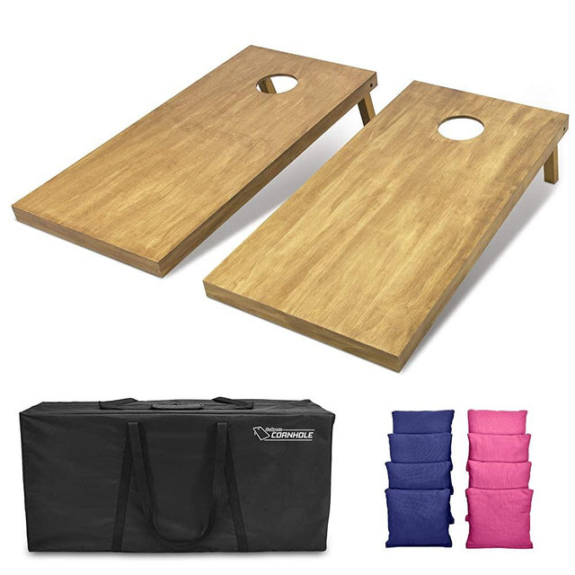 GoSports 4'x2' Regulation Size Wooden Cornhole Boards Set | Includes Carrying Case and Bean Bags (Choose Your Colors) Over 100 Color Combinations