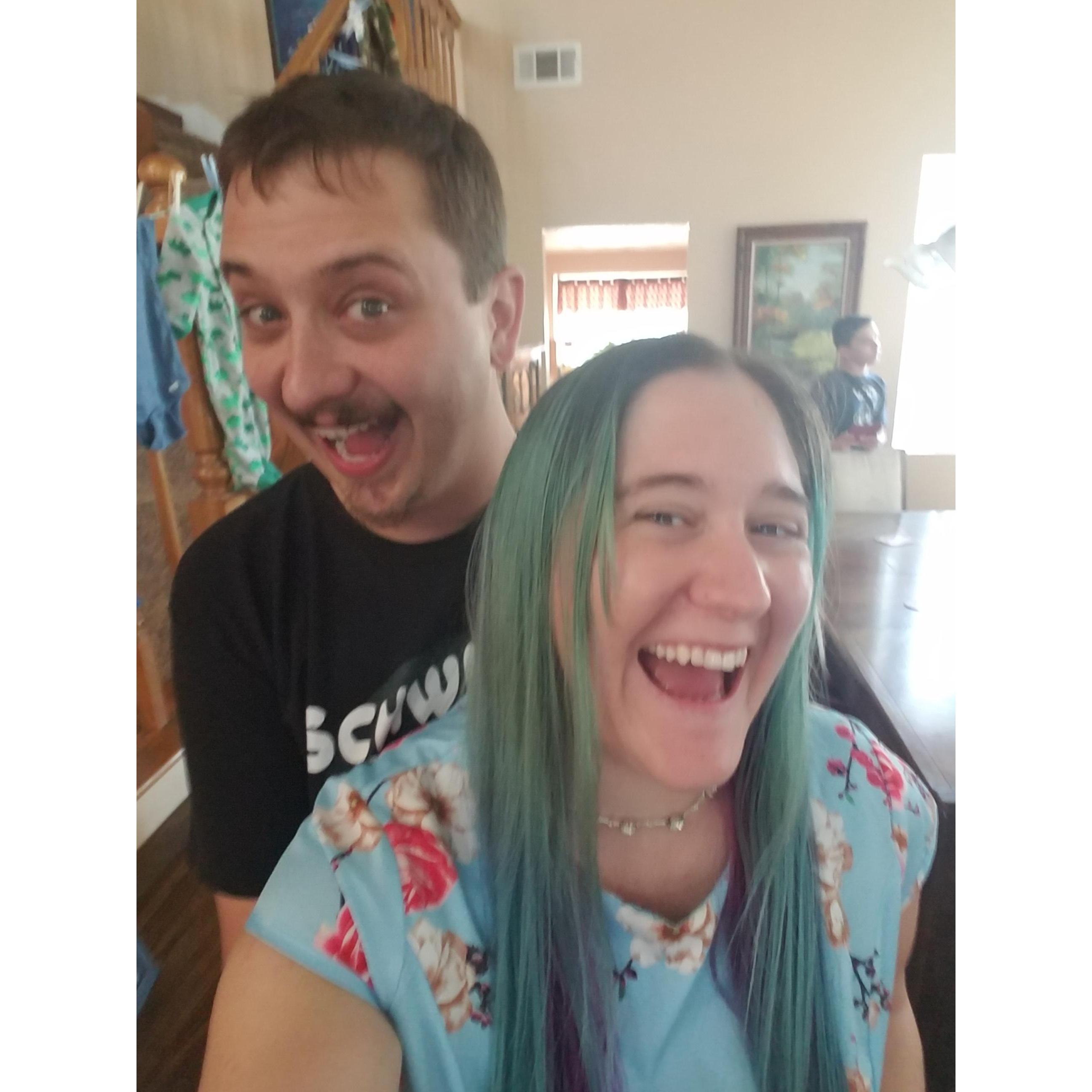 At Joe's sister, Erin's baby shower in Chino Hills, CA - November 3, 2018