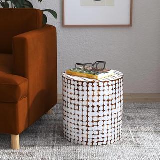 Mila Coconut Shell Accent Table