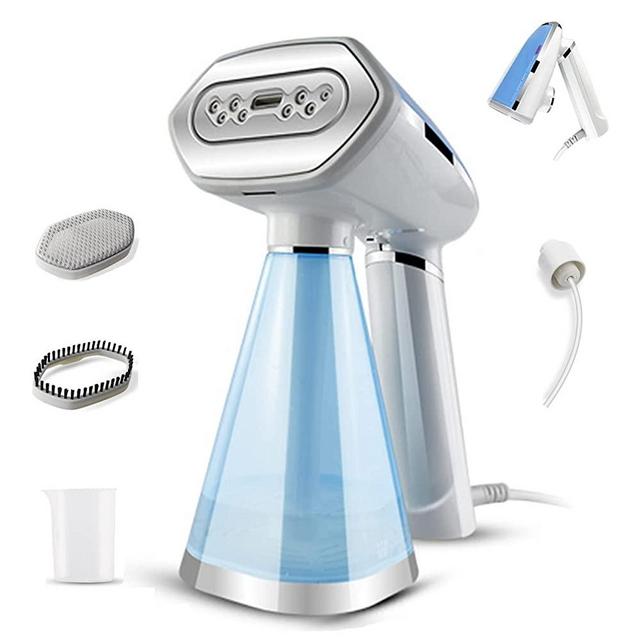 Atefa Steamer for Clothes, Portable Travel Handheld Garment Steamer 2 Modes Fabric Wrinkles Remover 350ml Big Water Tank, Fast Heat-up Steam Iron for Clothes with 2 Brushes