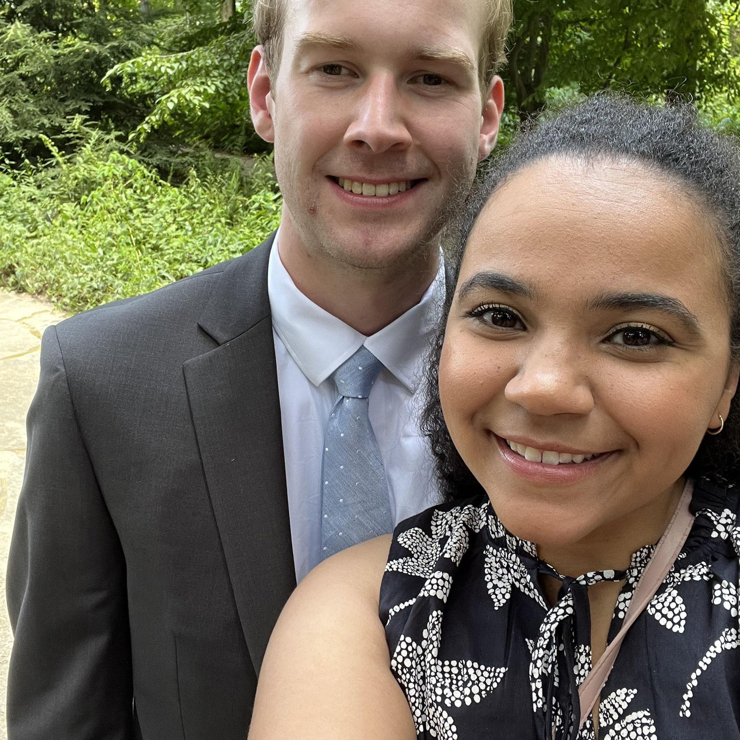 Attending our friend's wedding.