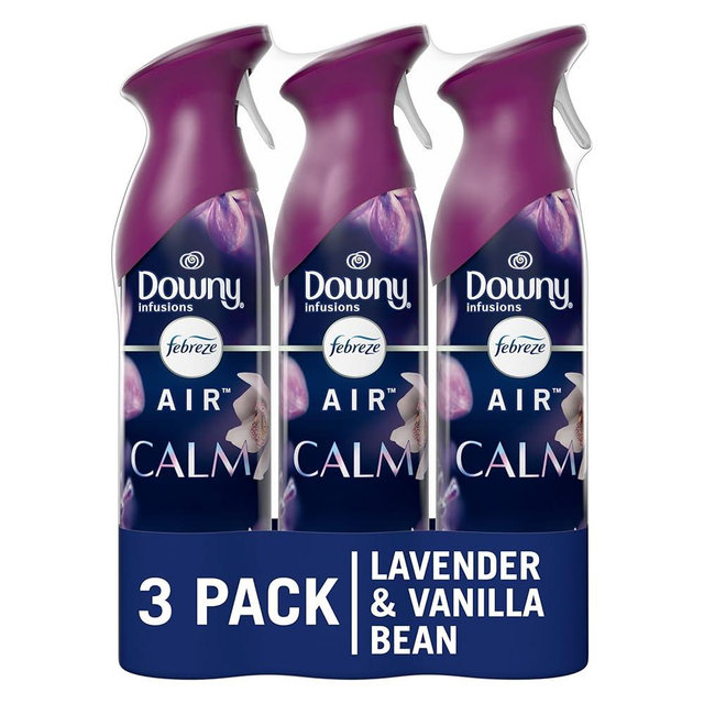 Febreze Air Mist Air Freshener Spray, Odor-Fighting Room Spray, Air Fresheners for Home and Bathroom and Kitchen, Aerosol Can, Downy Calm Scent, 8.8oz, 3 Count