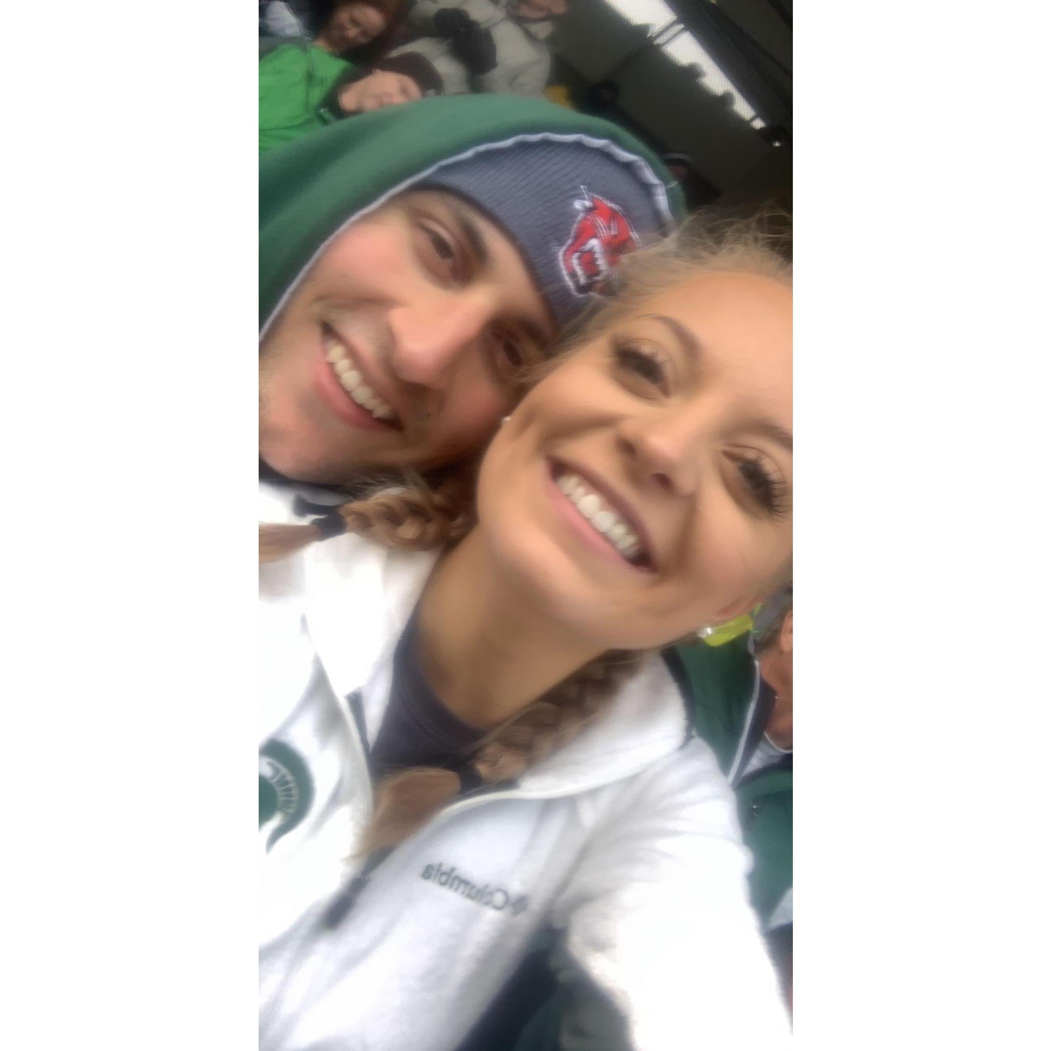 A rainy MSU game