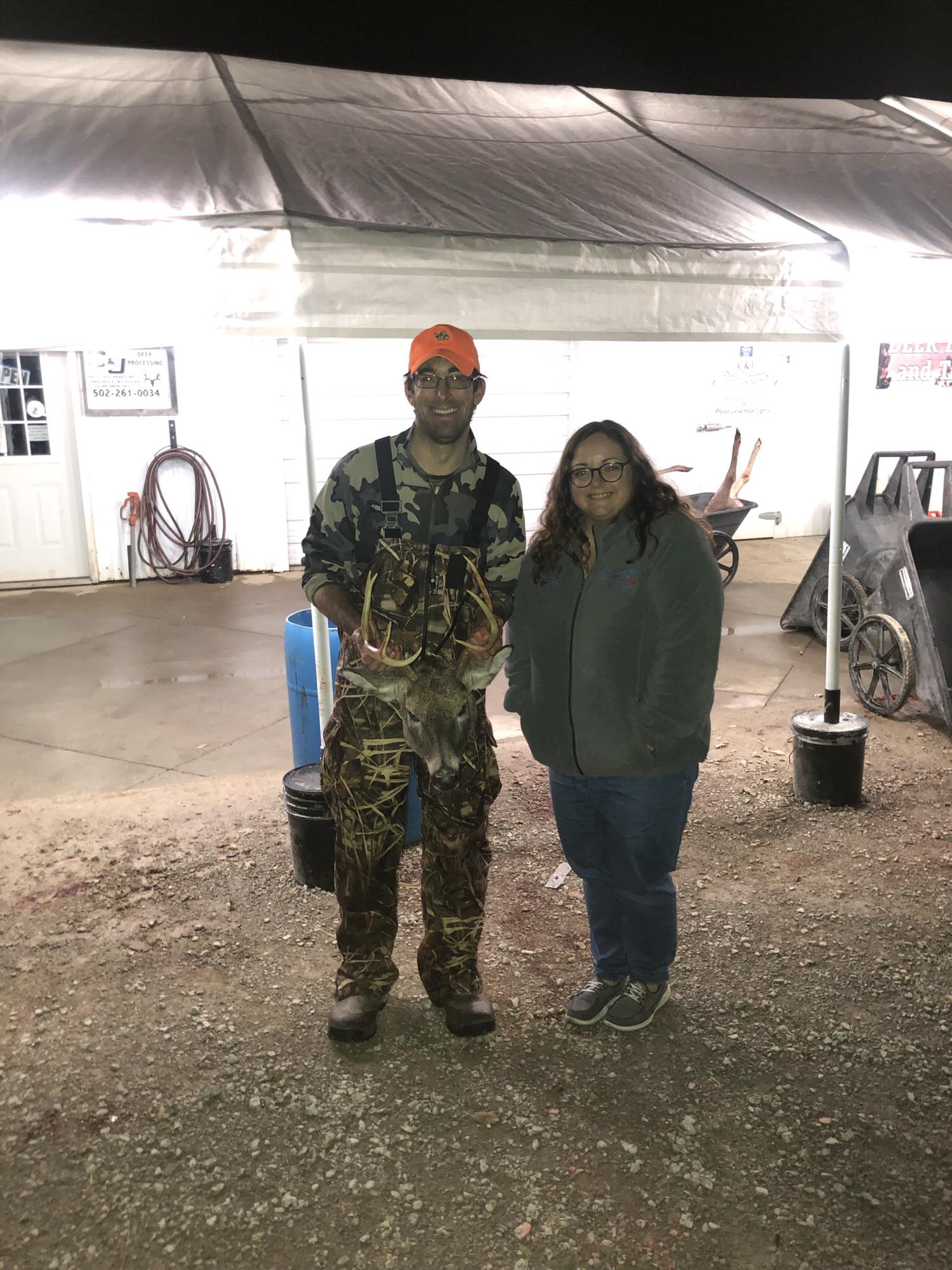 Ashley's first buck experience with Ash