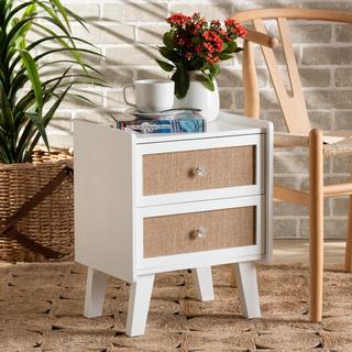 Balta Mid-Century Modern 2-Drawer Nightstand