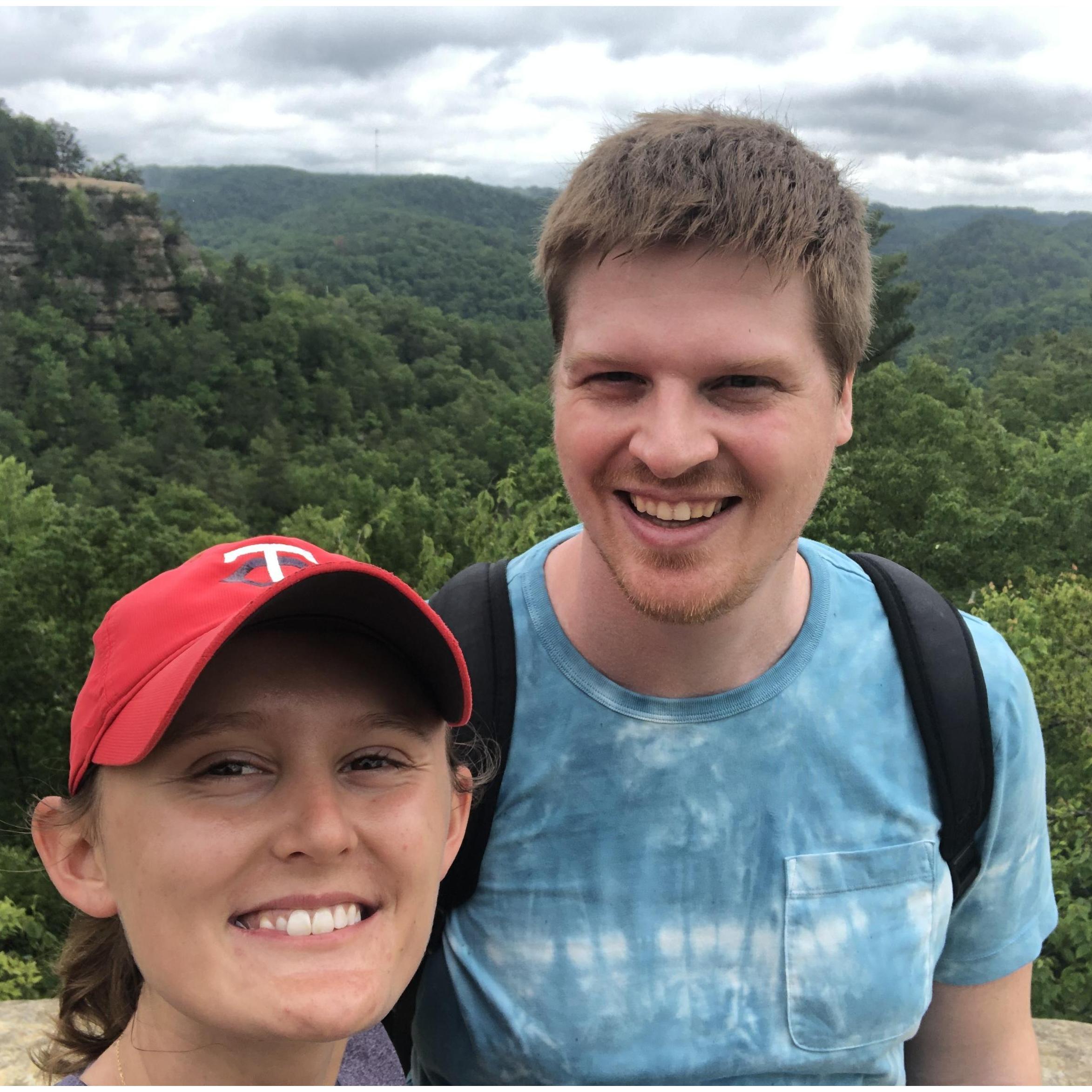 Hiking in Red River Gorge, KY.