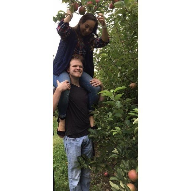 First time apple picking together