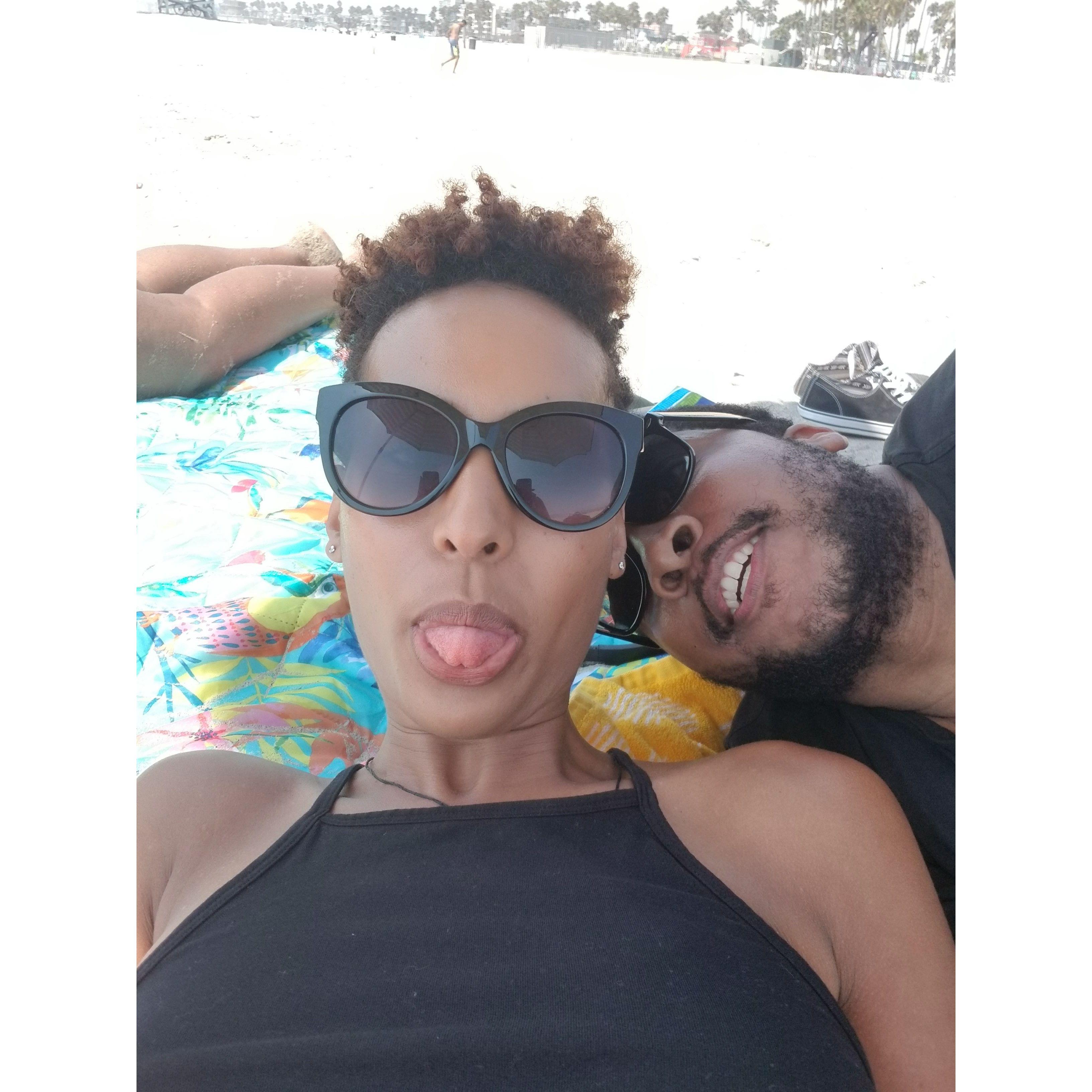 Our first vacation together; relaxing in the Mexican sun