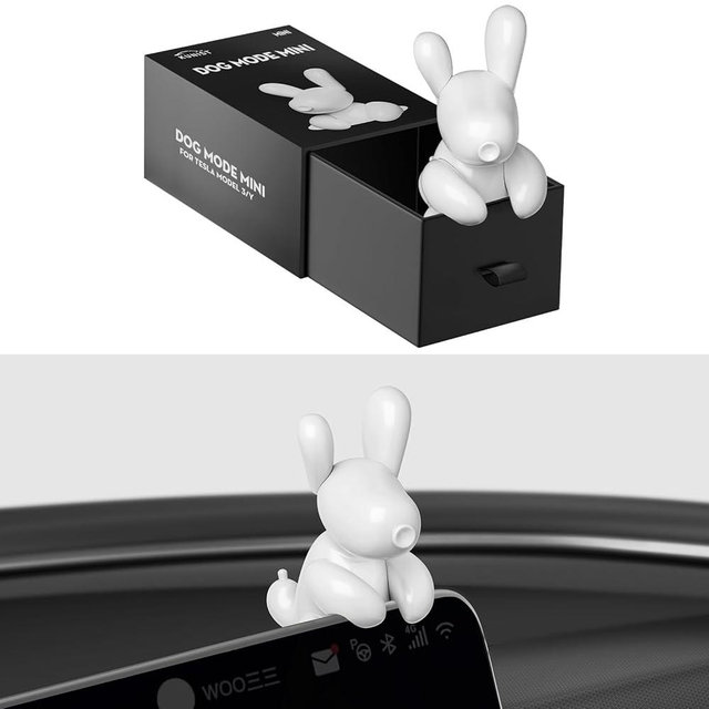 KUNIST for Tesla Model Y 2026 Dog Mode Mini Screen Decoration Ornament Funny Decors Compatible with 2017-2026 Tesla Model 3 and New Model Y Juniper Interior Accessories (Gift Box)
