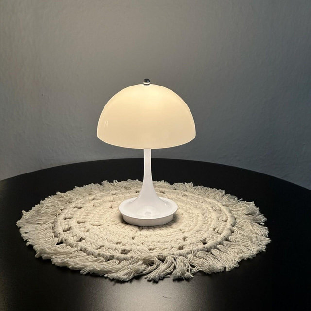 LED Mushroom Flower Bud Lamp | Portable USB Charging Table Light| Dimmable Nightlight for Cozy Bedroom Gift
