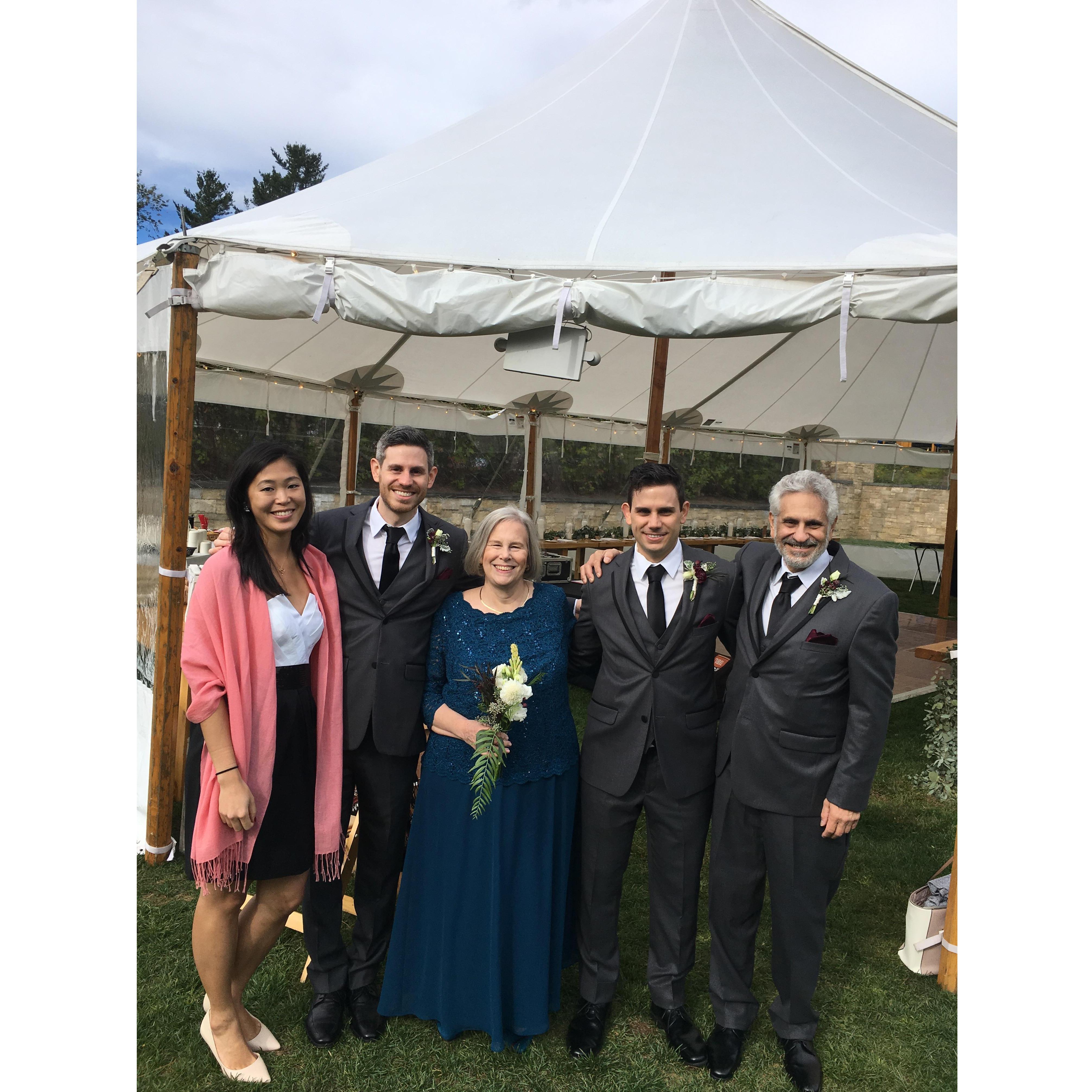 Sam's brother, Mike, & Olivia's wedding in Vermont. What a FUN crowd! Sept, 2018