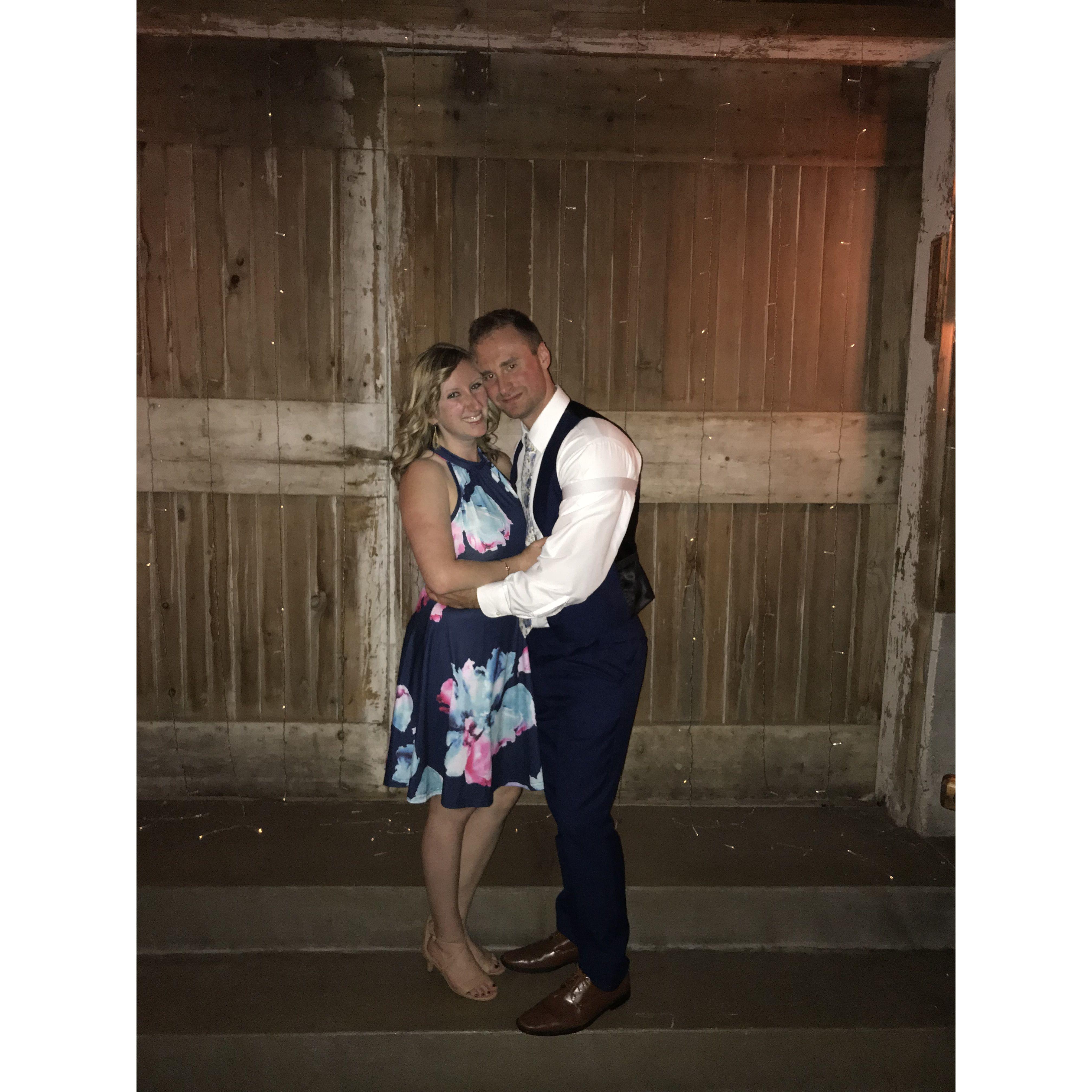 At one of the groomsman's wedding in September 2019