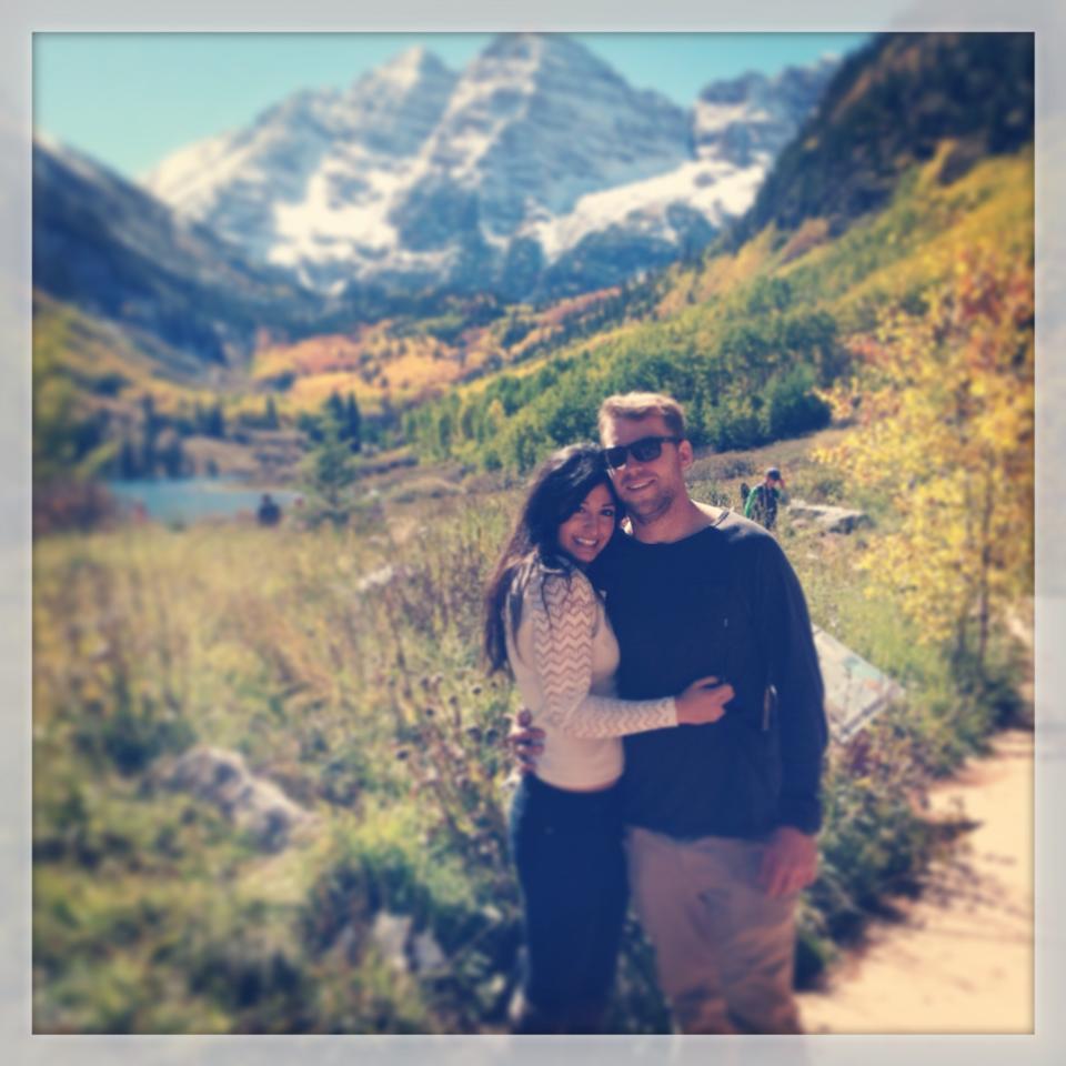 Our whopping two-year anniversary at the gorgeous Maroon Bells in Aspen, 2013