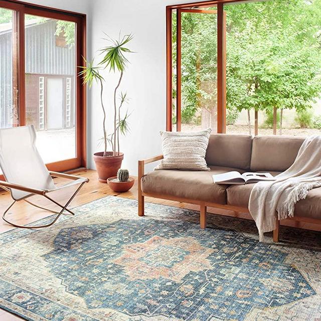 Loloi II Skye Collection SKY-12 OCEAN / MULTI, Traditional 9'-0" x 12'-0" Area Rug