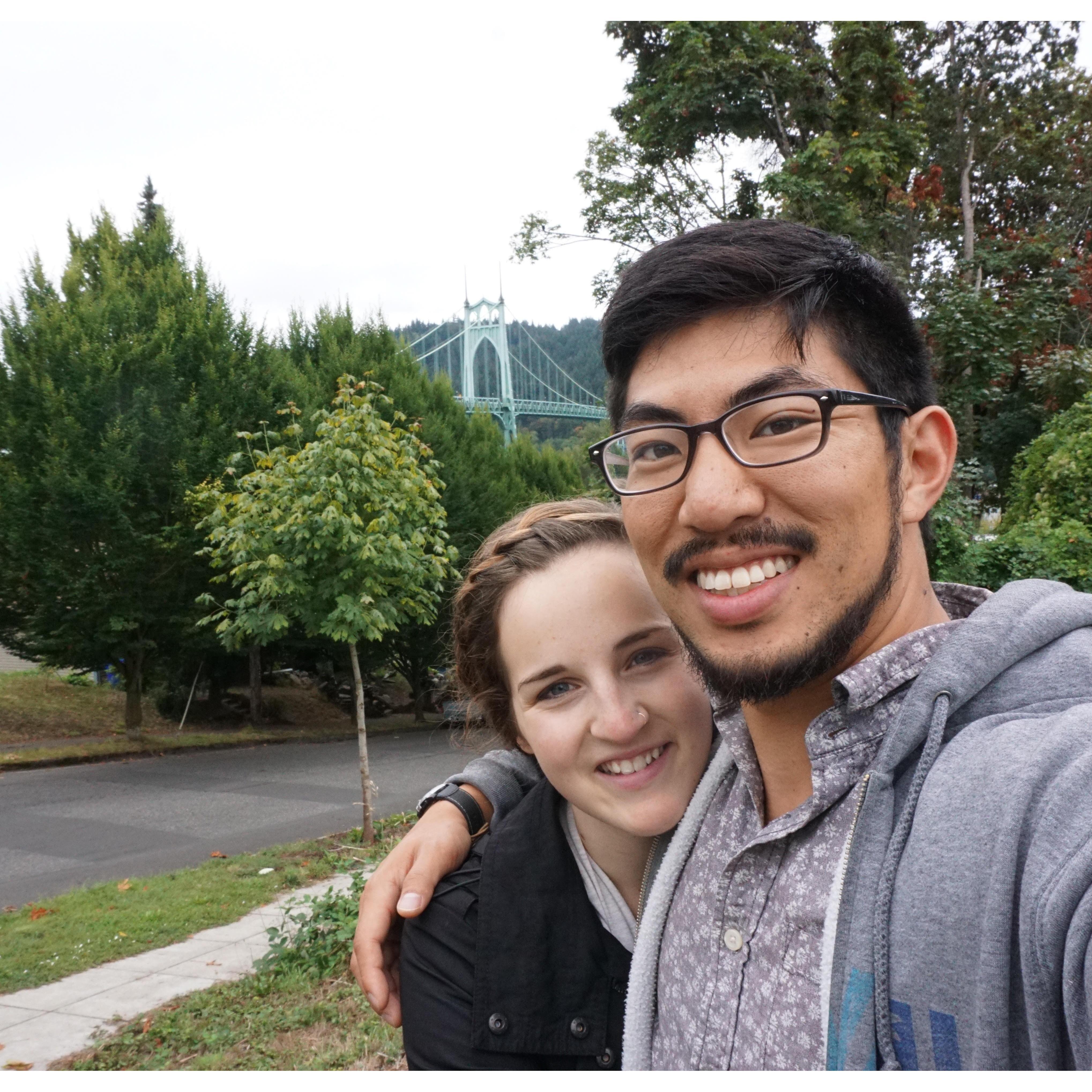 A visit to the St. John's Bridge in North Portland.