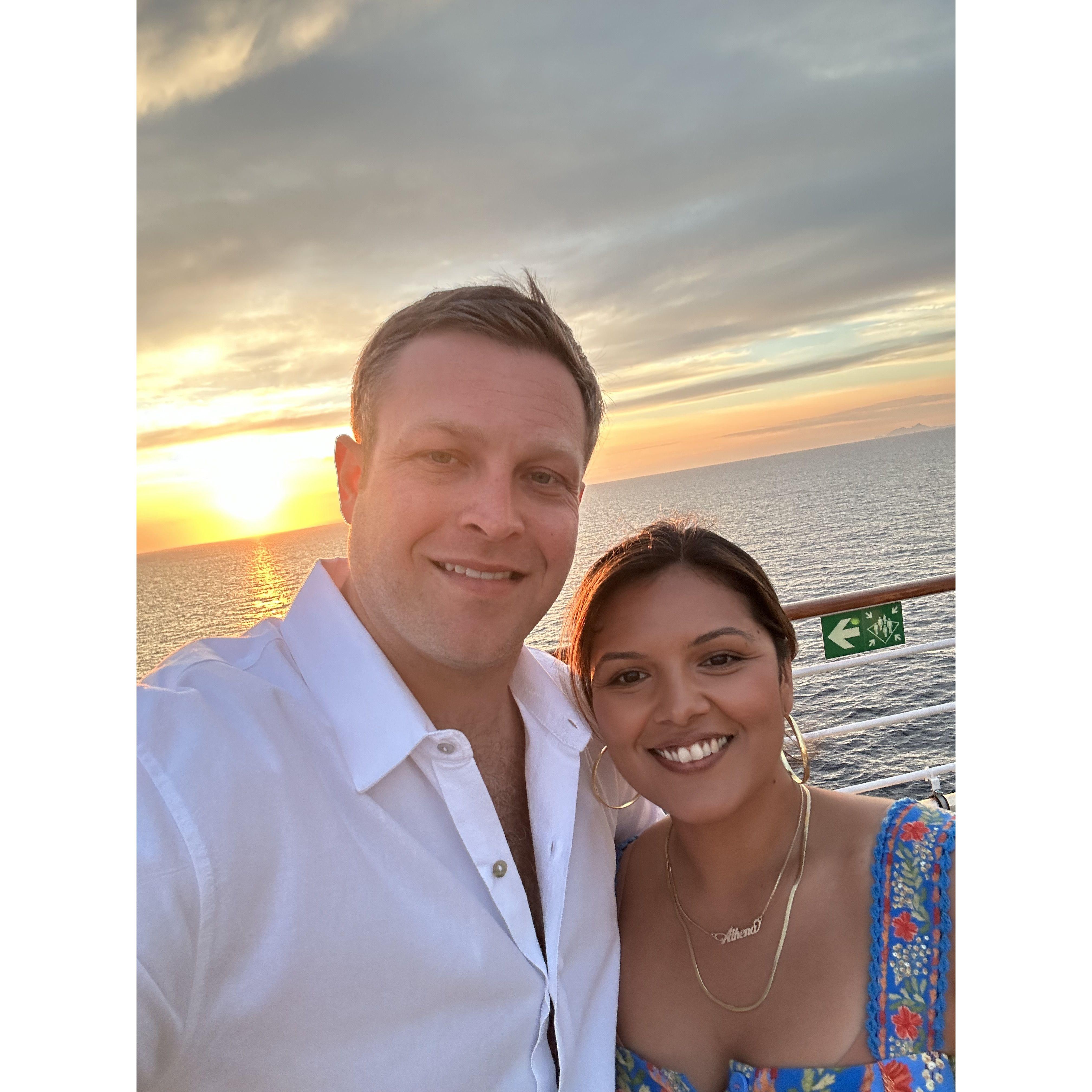 Sunsets on a Mediterranean cruise