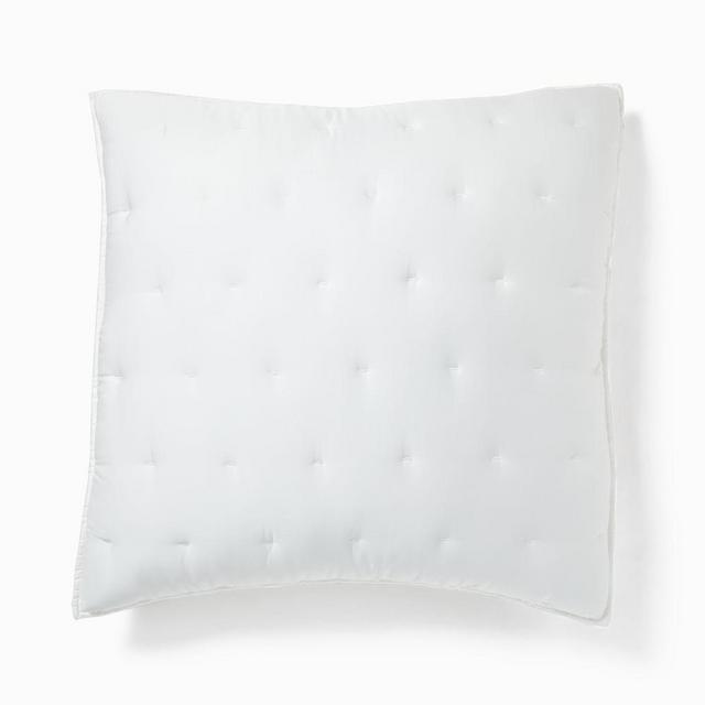 TENCEL™ Crescent Stitch Quilt, Euro Sham, White