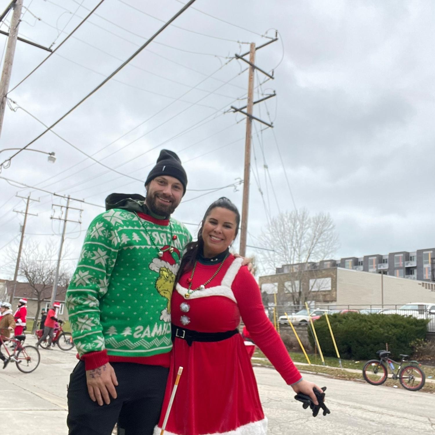 Santa bike ride