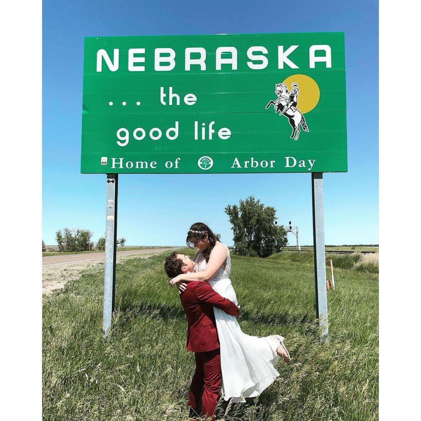 Andrew loves this photo because it represents both of his homes, the one where he grew up, and the one he has now in a life with Leeron.