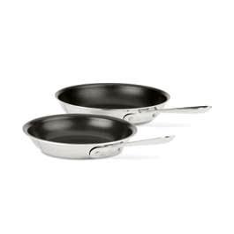 D3 Stainless 3-ply Bonded Cookware Set, Nonstick 2 piece Fry Pan Promo Set, 8 & 10 inch