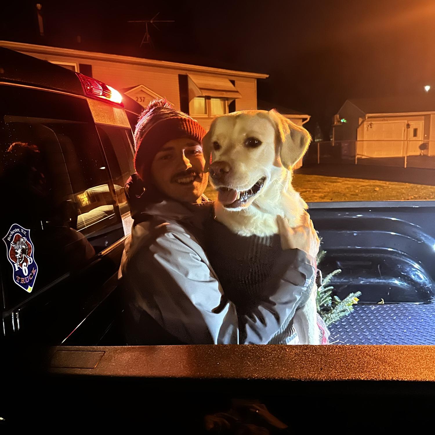 Big dog doing big dog things
