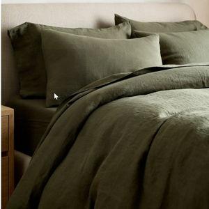 Linen Duvet Cover Set | Quince in Dusty Olive