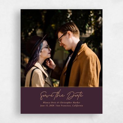 Purple Wedding Save the Date - Splendor Portrait