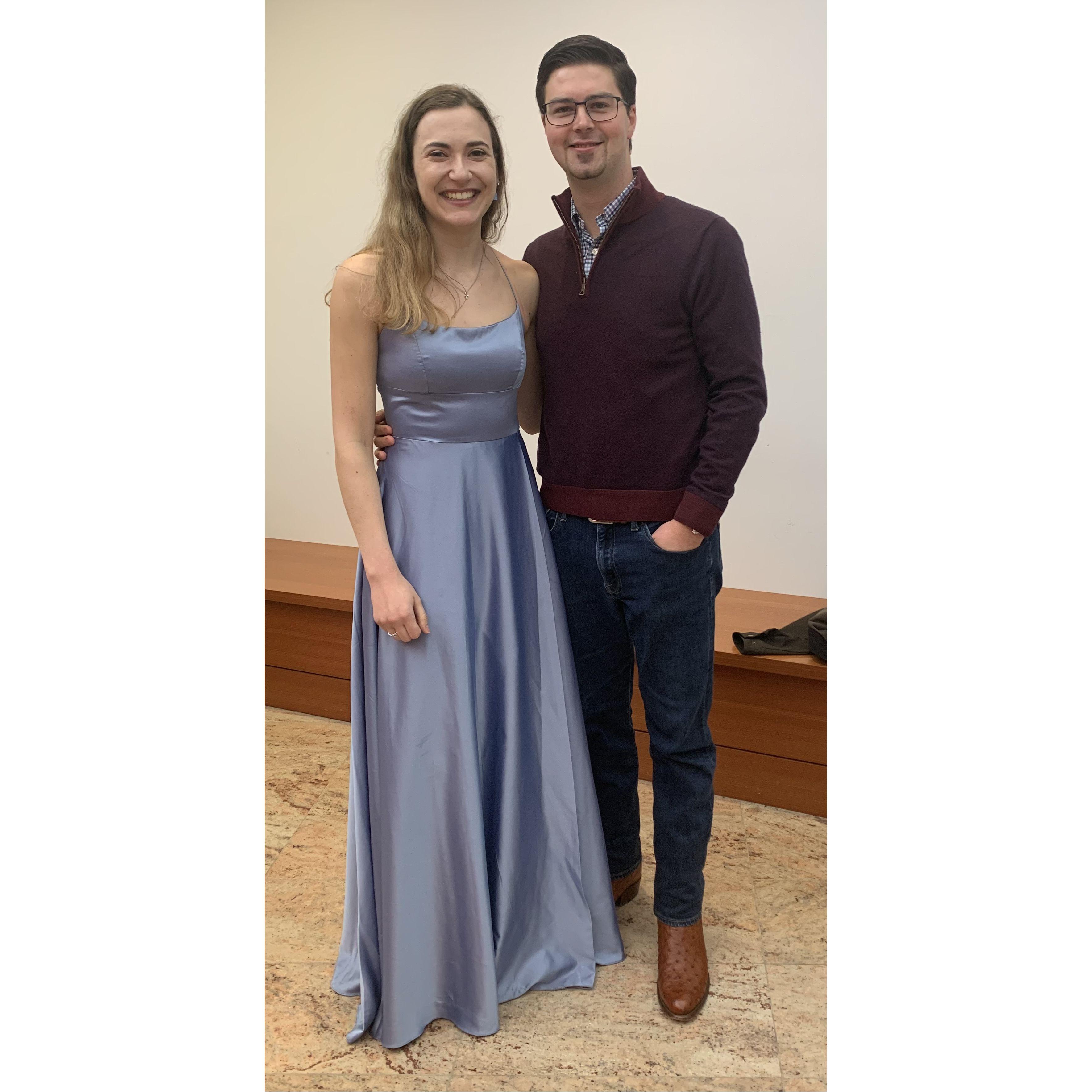 After Bethany's first masters recital in May of 2021