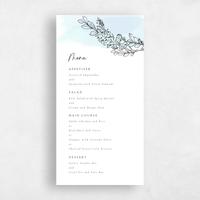 Blue Wedding Menu - Lorraine