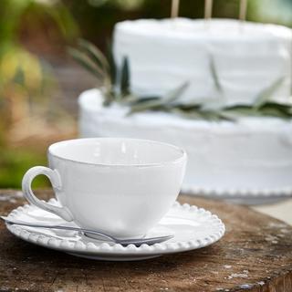 Pearl White Tea Cup & Saucer