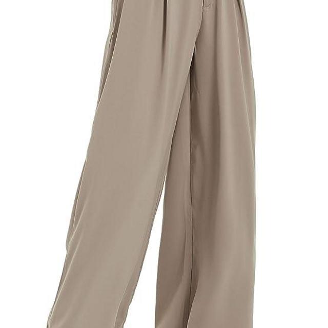 Tronjori Women High Waist Casual Wide Leg Long Palazzo Pants Trousers Regular Size