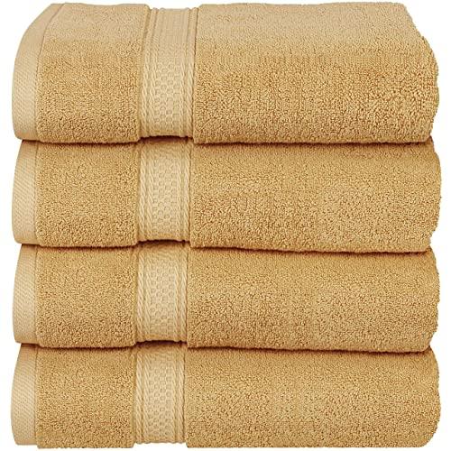 Utopia Towels - Bath Towels Set, Beige - Premium 600 GSM 100% Ring Spun Cotton - Quick Dry, Highly Absorbent, Soft Feel Towels, Perfect for Daily Use (4-Pack)