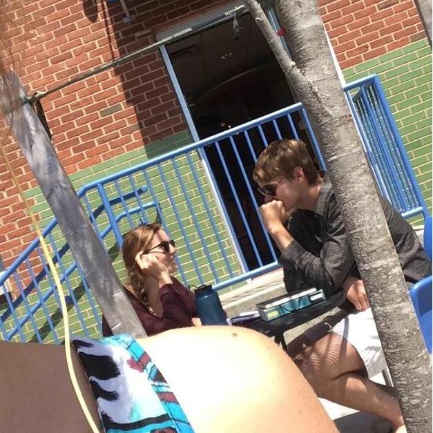 One of our first pictures together (taken sneakily by Ruby's roommate Kylie). Circa March 2015 at Brown University!