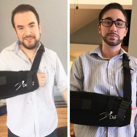 We couldn't leave out the time I dressed up as Rob for Halloween (I'm on the right, Rob is on the left). His friends introduced themselves to me that night, even though I'd already met them.