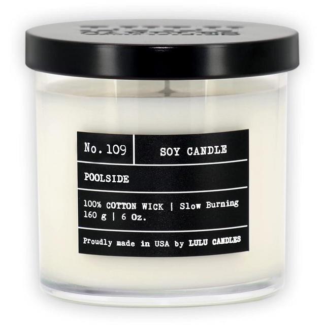 Lulu Candles | Poolside - White Floral & Sea Mist | Luxury Scented Soy Jar Candle | Hand Poured in The USA | Highly Scented & Long Lasting - 6 Oz.