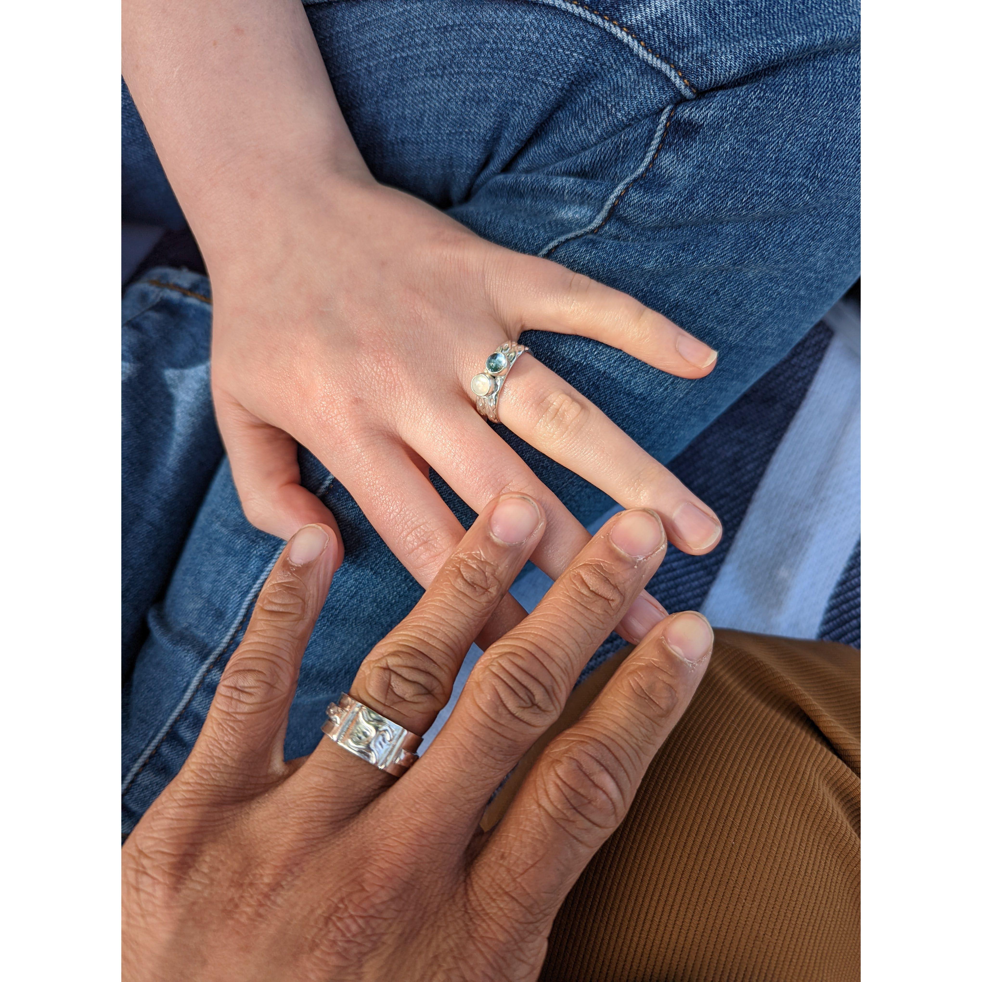 The rings we used to propose to each other.