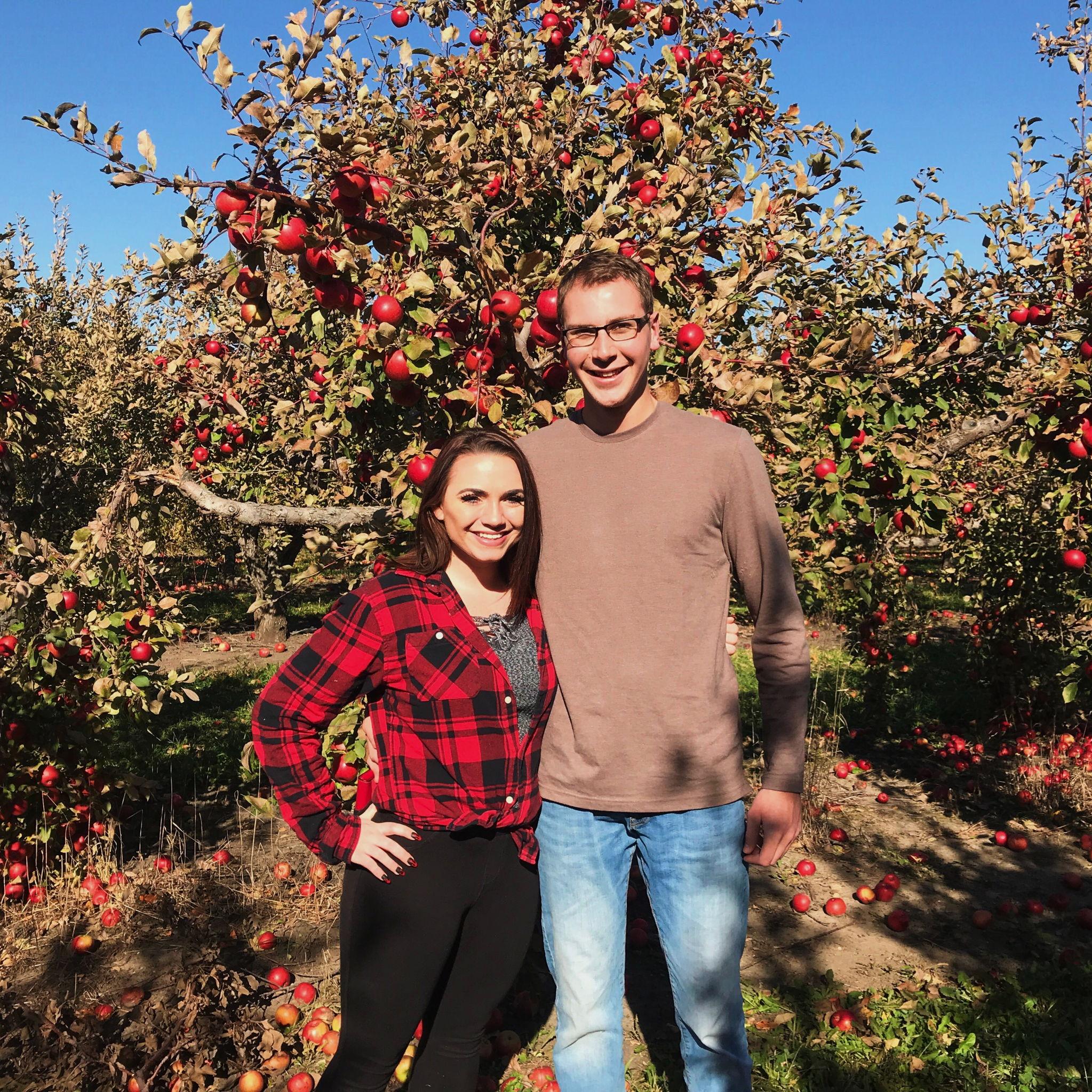 Our first apple orchard date in 2018.