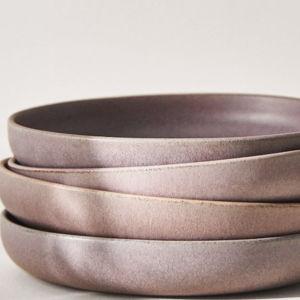 Liliac Stoneware Pasta Bowls, Set of 4