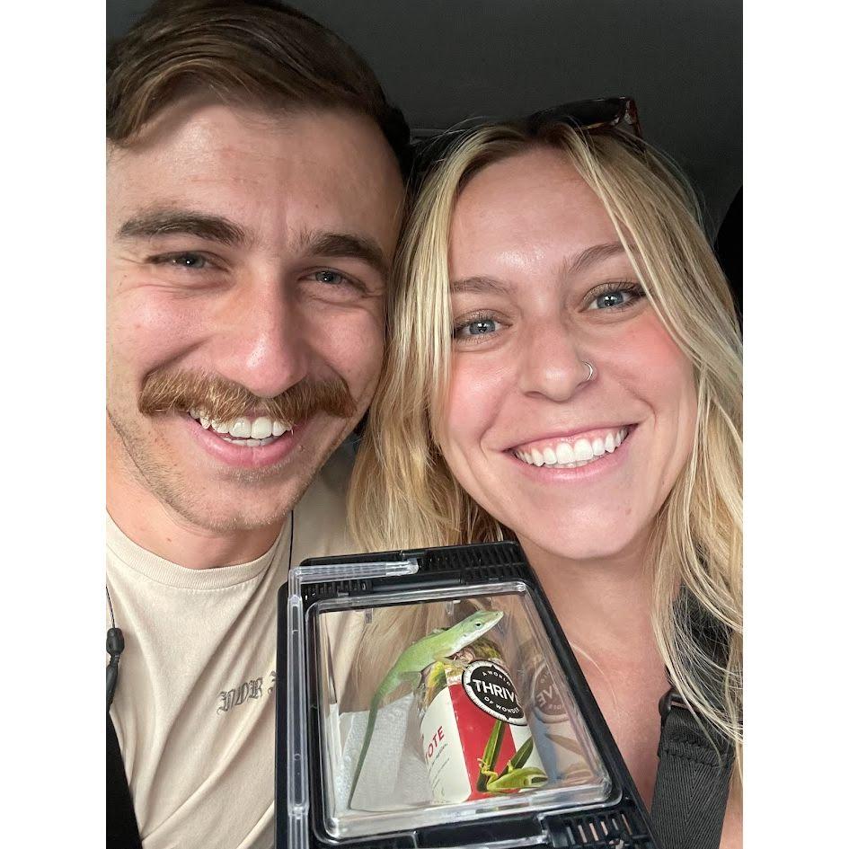 Picking up our first joint pet, Guacanole