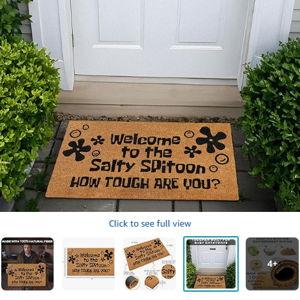 MAINEVENT Welcome to The Salty Spittoon Door Mat 30x17 Inch, Salty Spittoon Doormat for Covered Outdoor Decor, Welcome Mat, Funny Nerd Gift, Geek Decor, Nerdy Decor