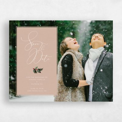 Blush, Pink Wedding Save the Date - Belvoir Portrait