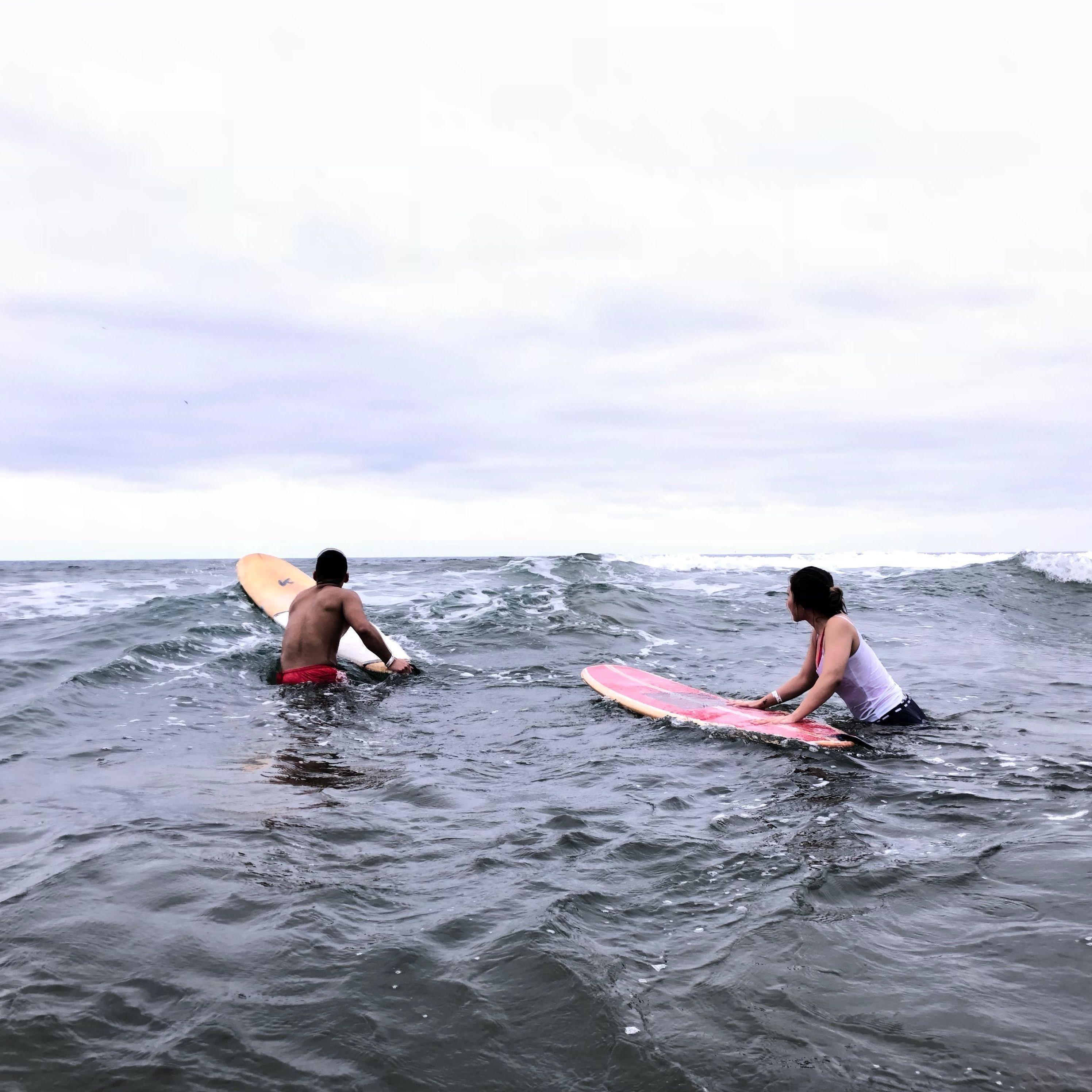 our first time surfing; Montañita, Ecuador (2018)