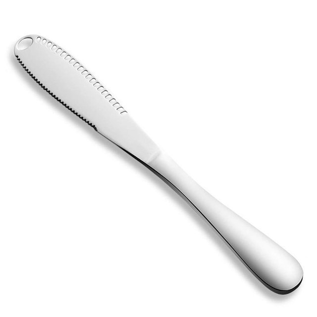 Butter Knife with Holes, Thickened Stainless Steel Butter Spreader Knife, Multifunctional Butter Knife for Cold Butter, Spread that Butter Knife 3- in- 1 Kitchen Gadgets